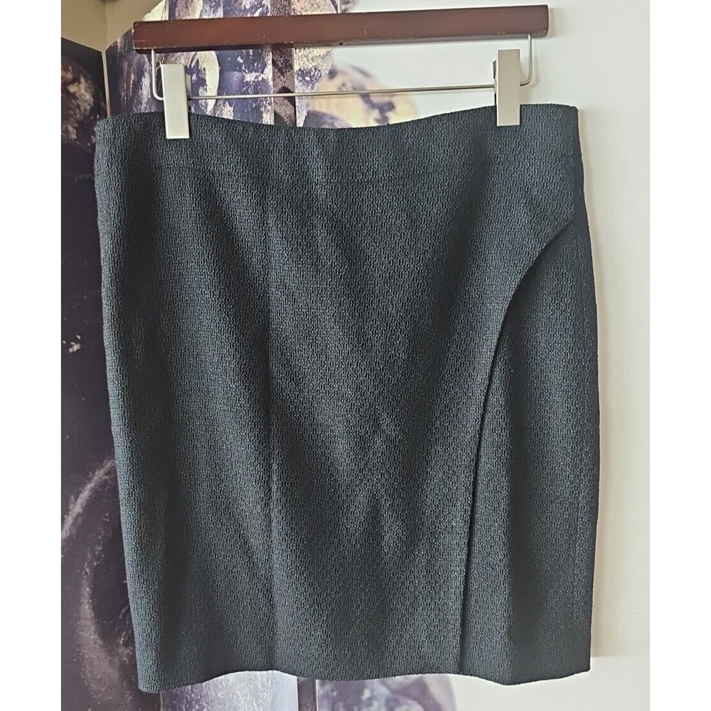 DKNY Womens Wool Straight Knee Length Pencil Skirt Black Size 10‎